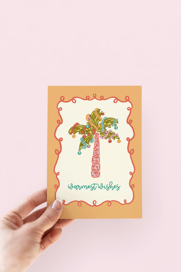 The Shelley Society Warmest Wishes Palm Tree Beach Coastal Holiday