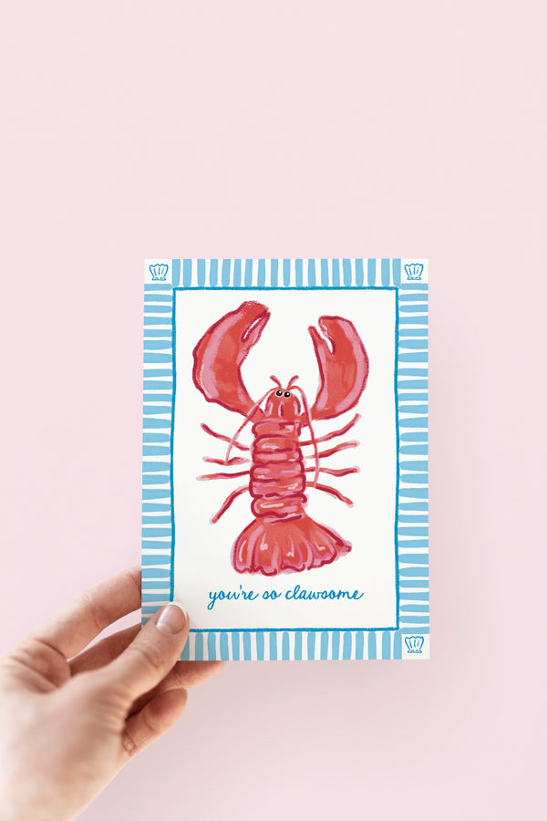 The Shelley Society You're so Clawsome Lobster Beach Coastal
