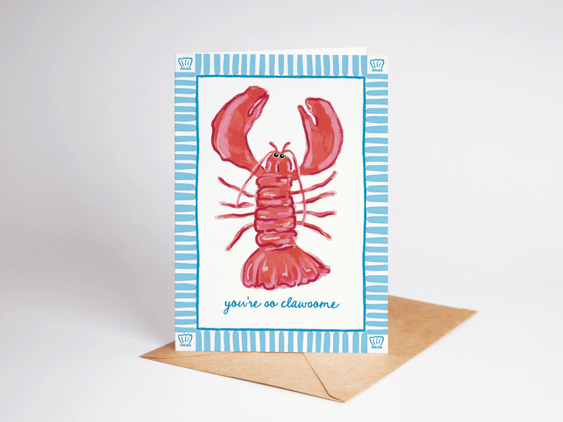The Shelley Society You're so Clawsome Lobster Beach Coastal