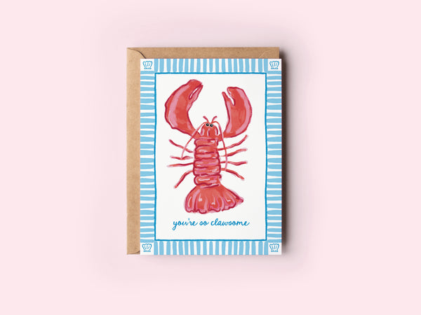 The Shelley Society You're so Clawsome Lobster Beach Coastal