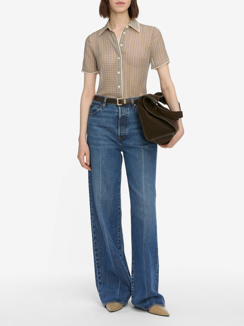 Frame The Houndstooth Top Houndstooth Multi
