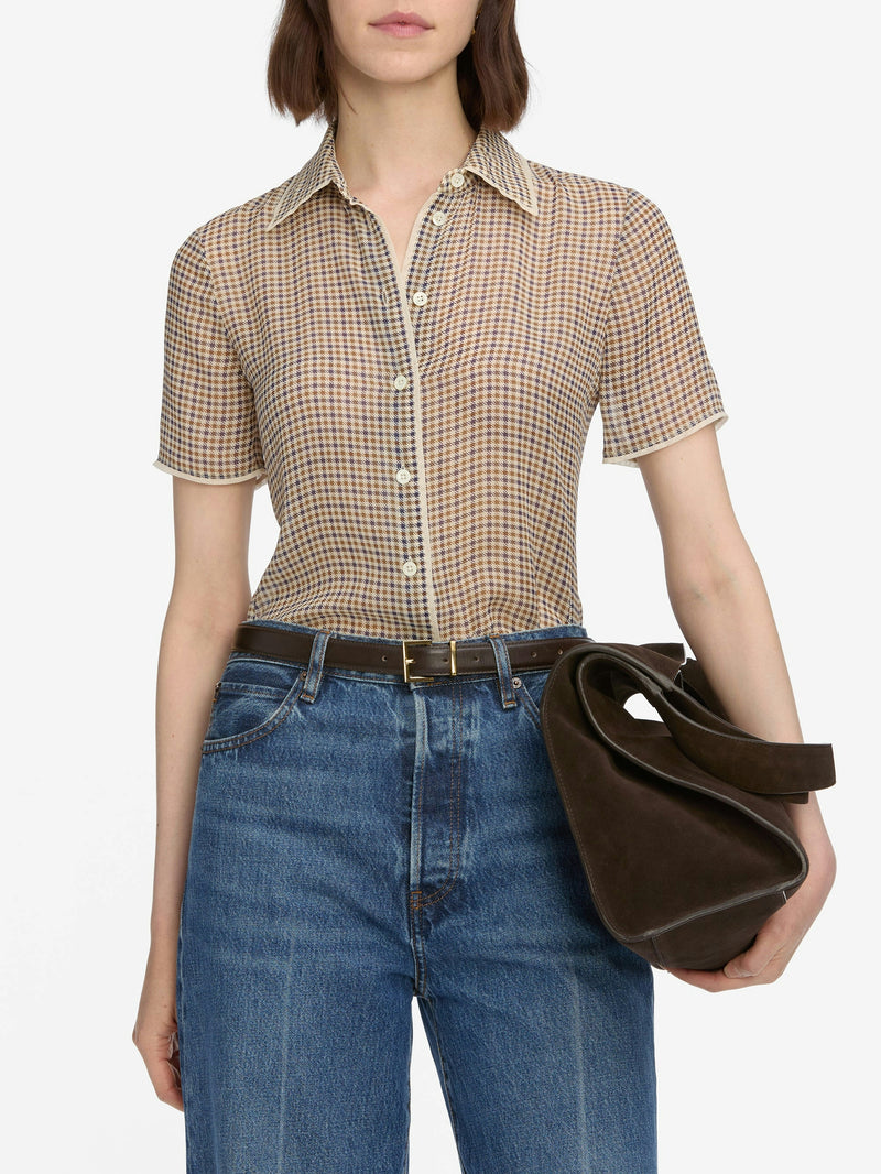 Frame The Houndstooth Top Houndstooth Multi