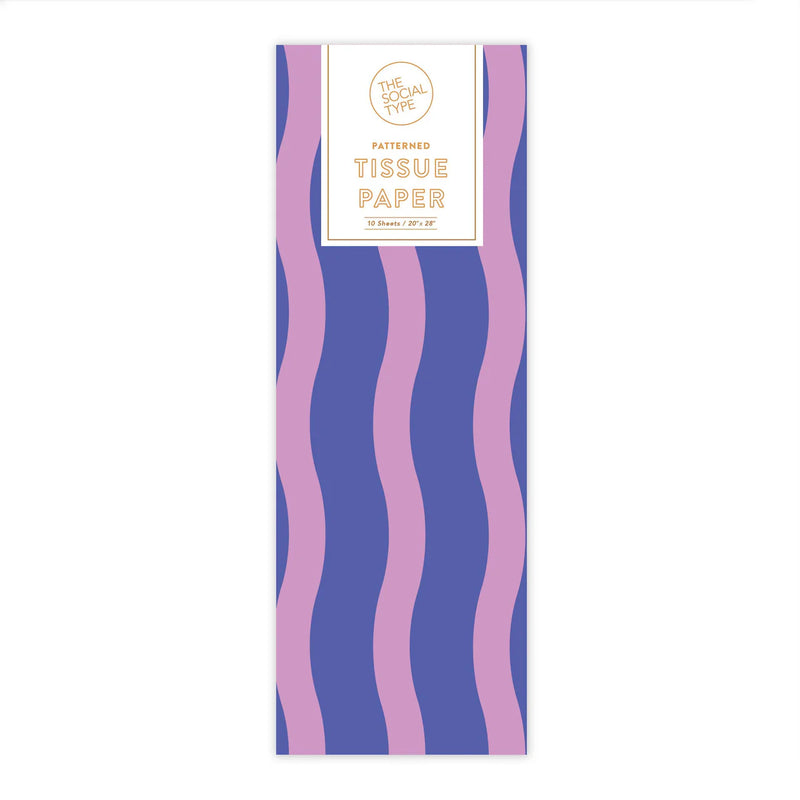 The Social Type Grape Jelly Fussy Stripe Tissue Paper