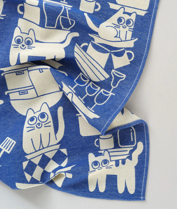 The Wrap Kitchen Cats Tea Towel