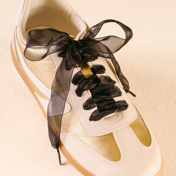 The Darling Effect Step It Up Shoelaces-Sheer Black