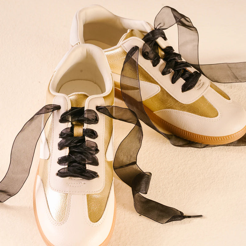 The Darling Effect Step It Up Shoelaces-Sheer Black