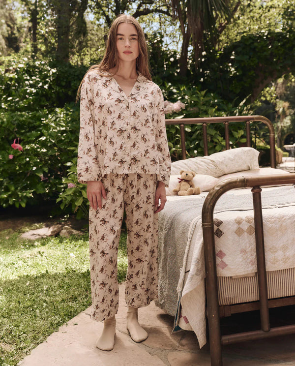The Great The Easy Sleep Pant Cream Cowboy