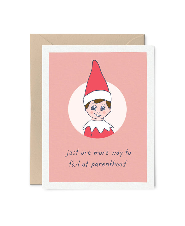 Tiny Hooray Elf on the Shelf Card