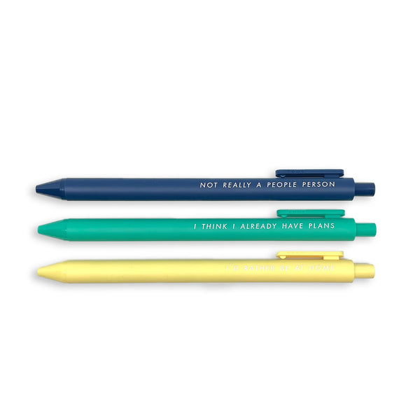 Tiny Hooray Introverts Pen Set