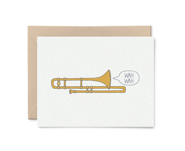 Tiny Hooray Sad Trombone Greeting Card