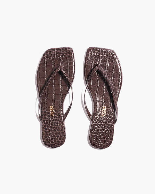 Tkees Square Toe Lily Carob Croc