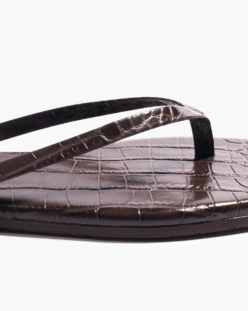 Tkees Square Toe Lily Carob Croc