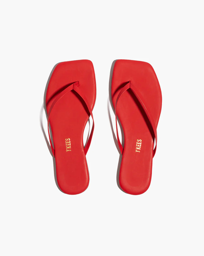 Tkees Square Toe Lily Red