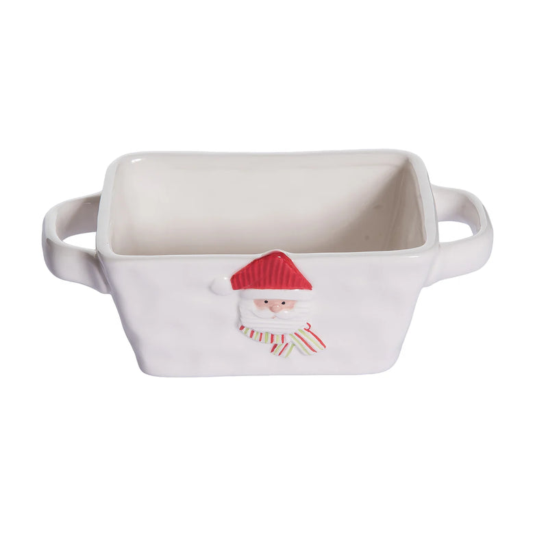 Transpac Cer Baker w/Jolly Santa