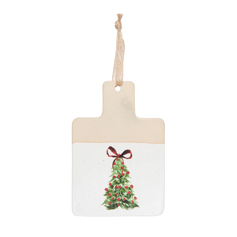 Transpac Cer Cheese Board Holiday Tree