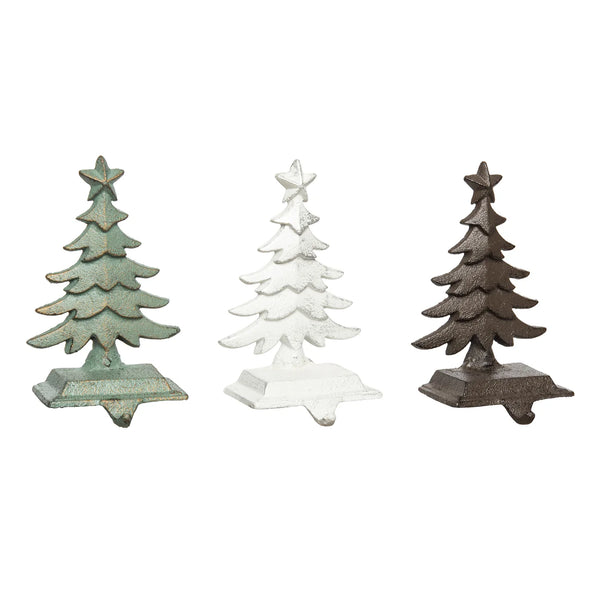 Transpac Iron Rustic Tree Stocking Holder 3 Asst
