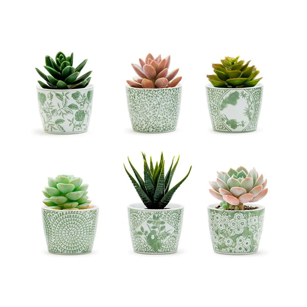Two's Company Inc Green Cachepots