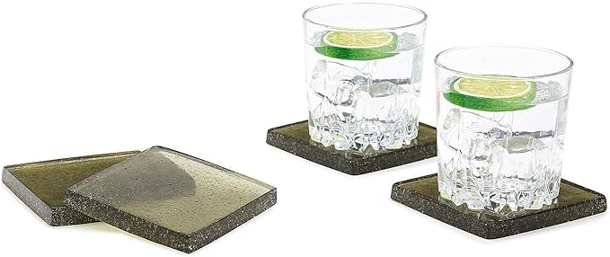 Two's Company Inc S/4 Bubble Glass Coasters