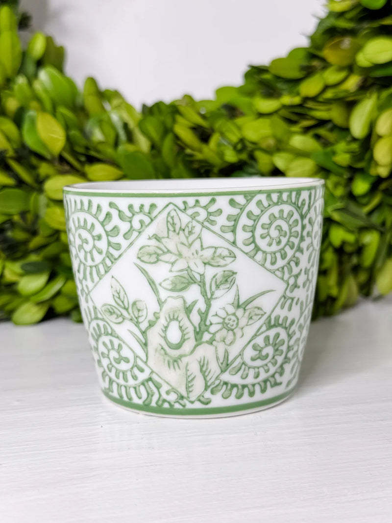 Two's Company Inc Green Cachepots