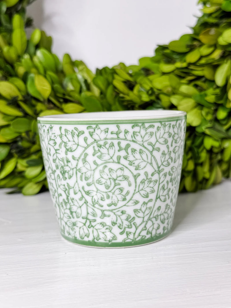 Two's Company Inc Green Cachepots