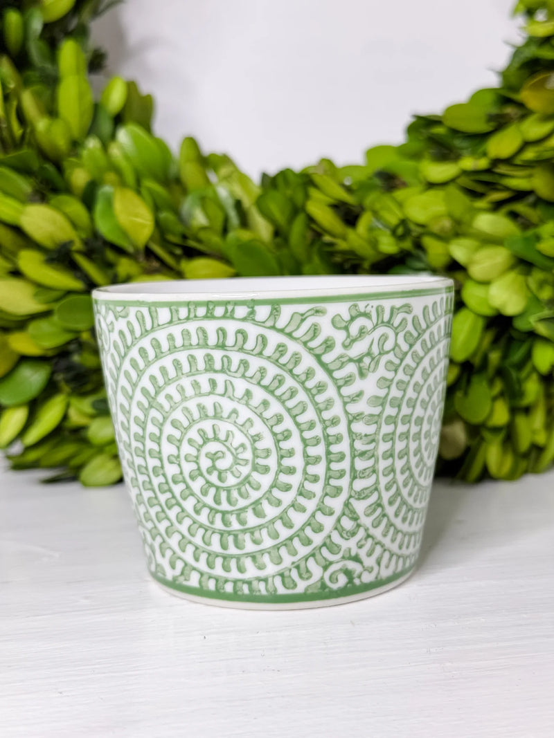 Two's Company Inc Green Cachepots