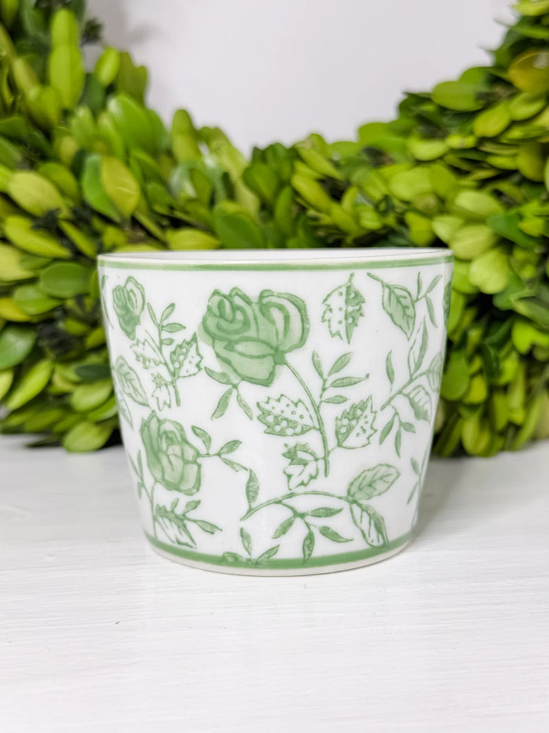 Two's Company Inc Green Cachepots