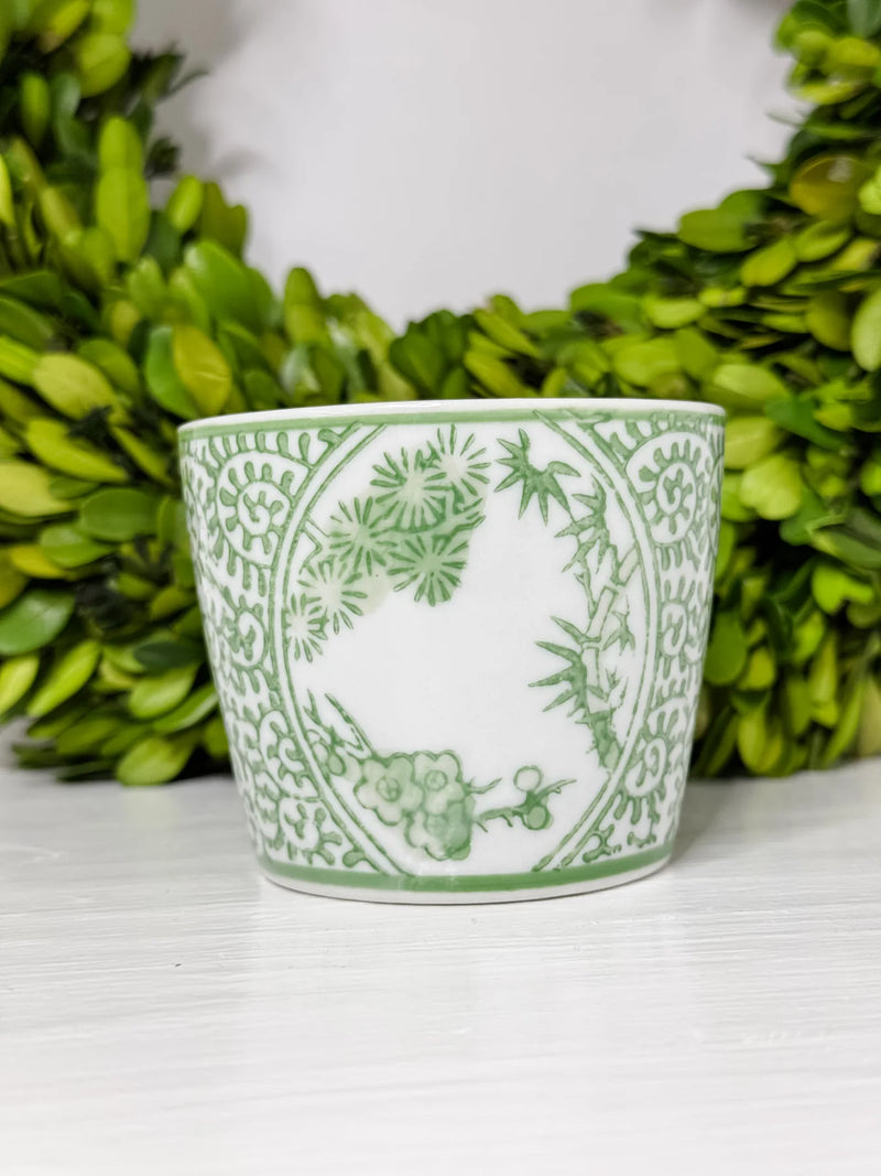 Two's Company Inc Green Cachepots