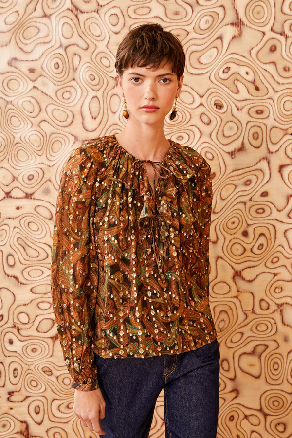 Ulla Johnson Emilie Blouse Tigers Eye