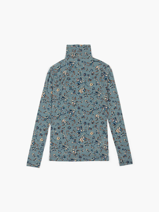 Ulla Johnson Aurelia Longsleeve Jersey Top - Celeste Floral