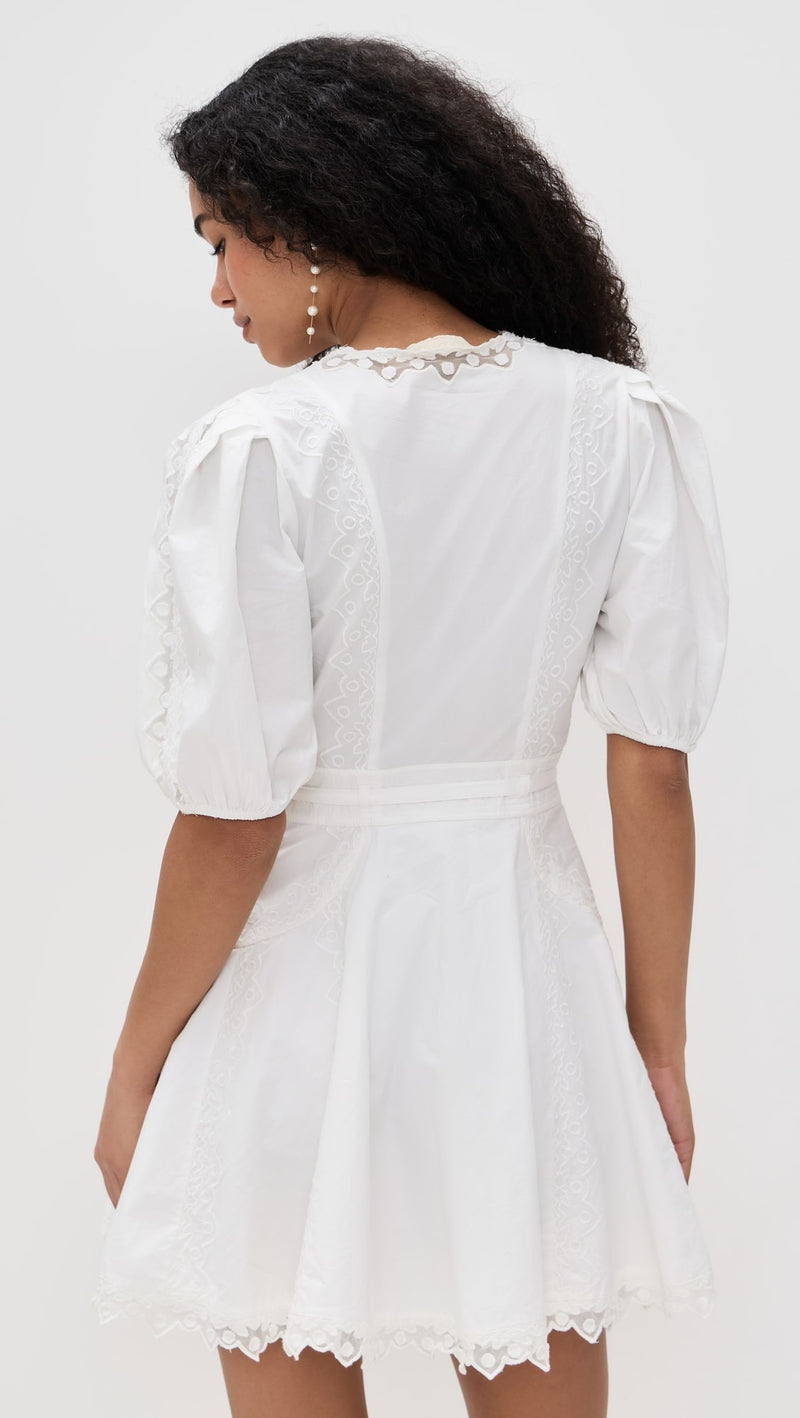 Ulla Johnson Camila Short Sleeve MiniDress Pristine