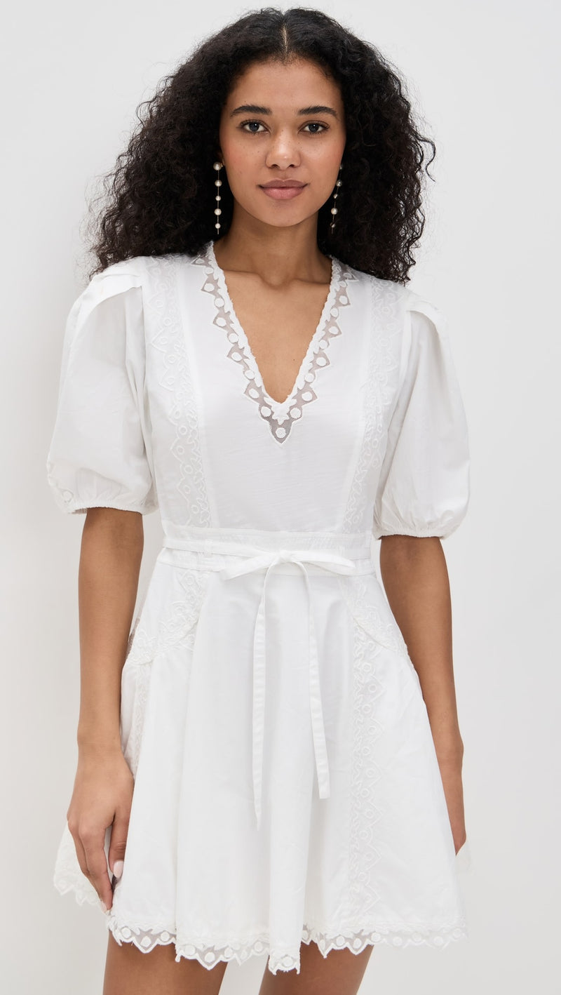 Ulla Johnson Camila Short Sleeve MiniDress Pristine