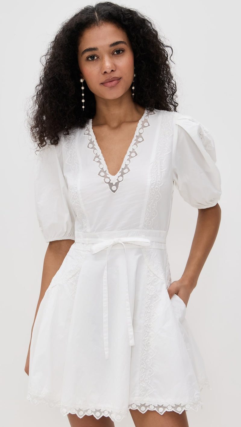 Ulla Johnson Camila Short Sleeve MiniDress Pristine