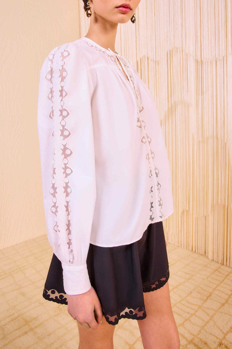 Ulla Johnson Kady Long Sleeve Blouse Pristine