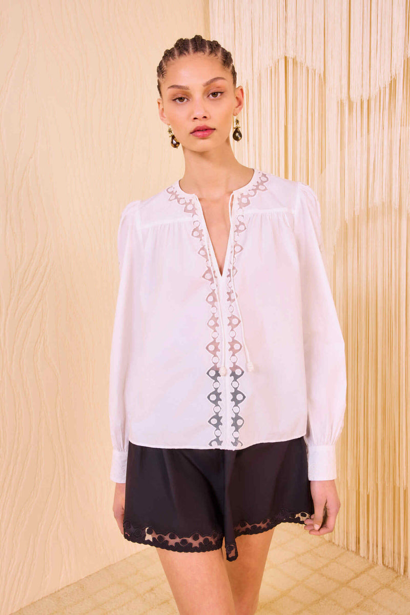 Ulla Johnson Kady Long Sleeve Blouse Pristine