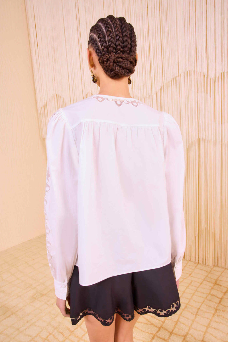 Ulla Johnson Kady Long Sleeve Blouse Pristine