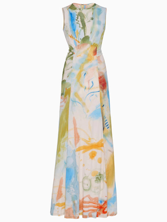 Ulla Johnson Lana Ruched Jersey Dress Western Dream