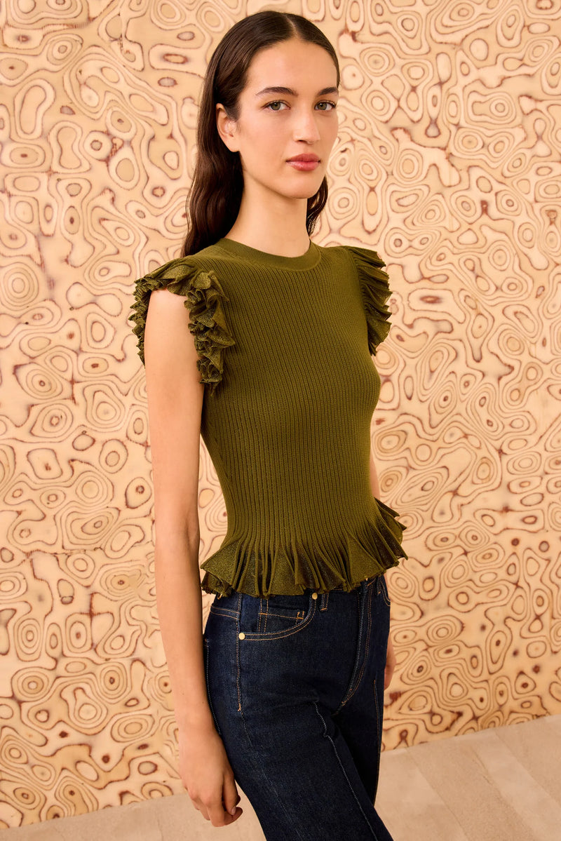 Ulla Johnson Leila Sl Top Olive