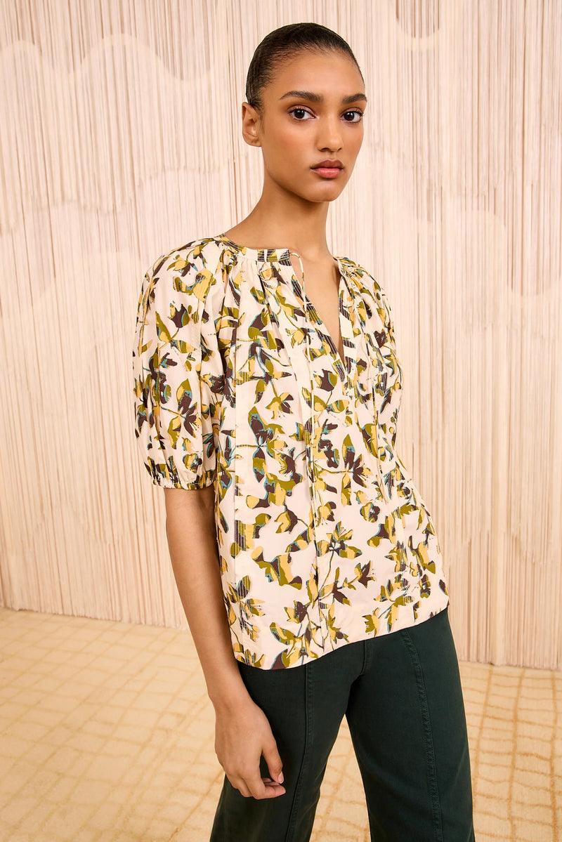 Ulla Johnson Loli Short Sleeve Blouse Lucent