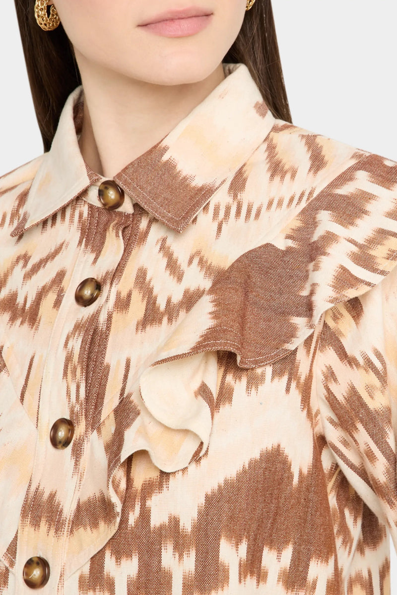 Ulla Johnson Mathilde Long Sleeve Blouse Moonstone