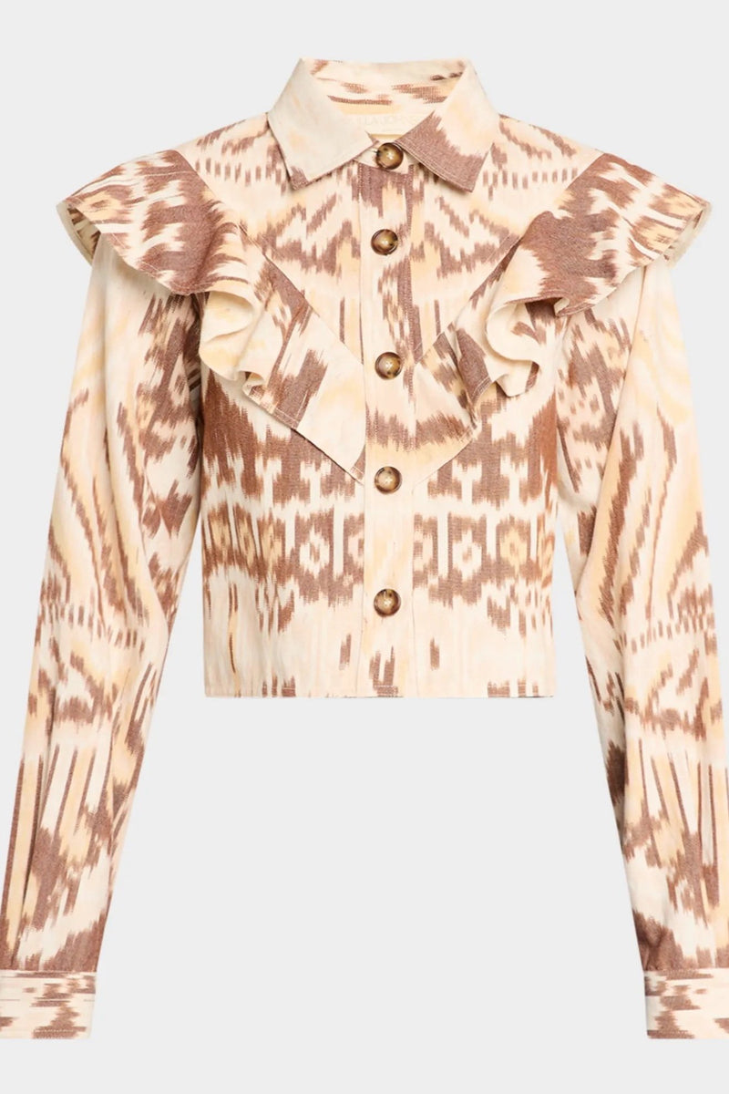 Ulla Johnson Mathilde Long Sleeve Blouse Moonstone