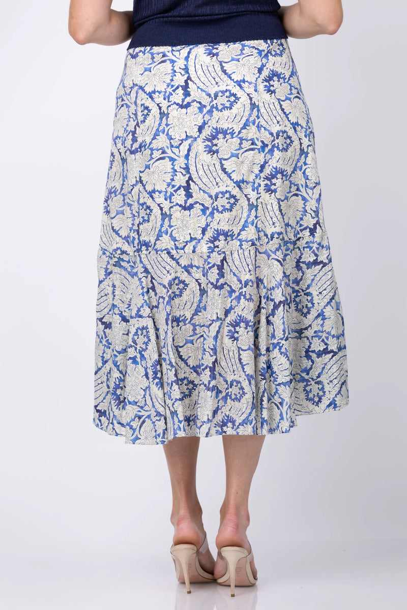 Ulla Johnson Sabina Faux Wrap Skirt Ciel