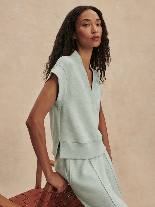 Varley Gracee V Neck Tank - Mint Green Marl