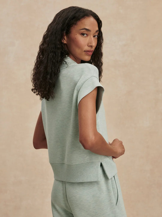 Varley Gracee V Neck Tank - Mint Green Marl