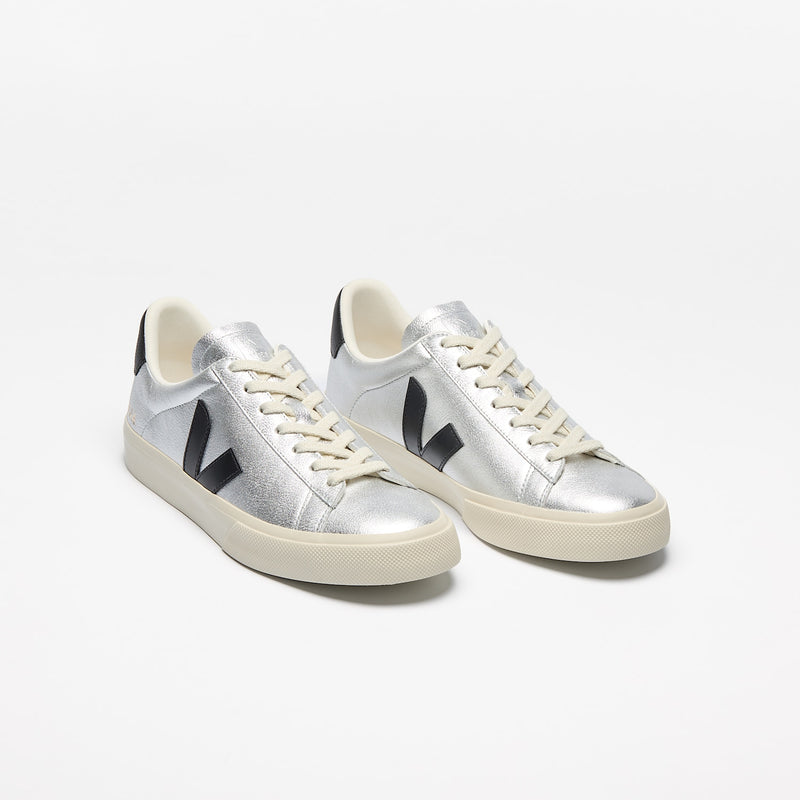 VEJA Campo Leather Silver_Black