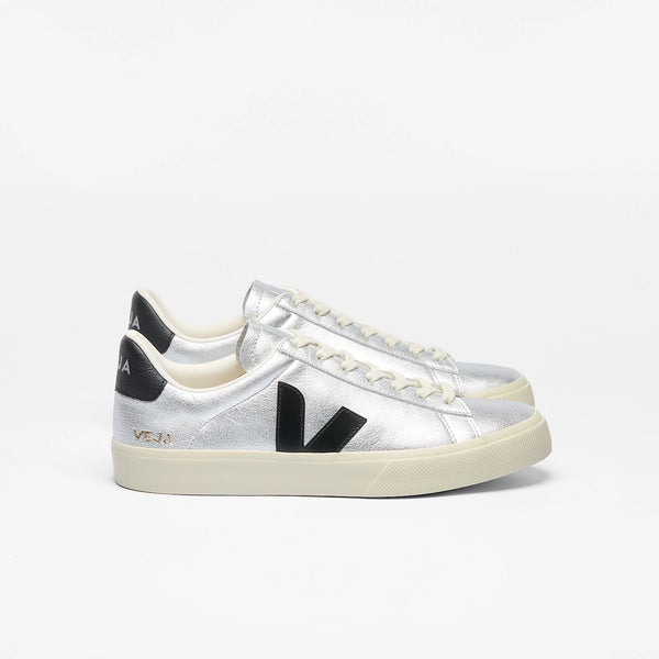 VEJA Campo Leather Silver_Black