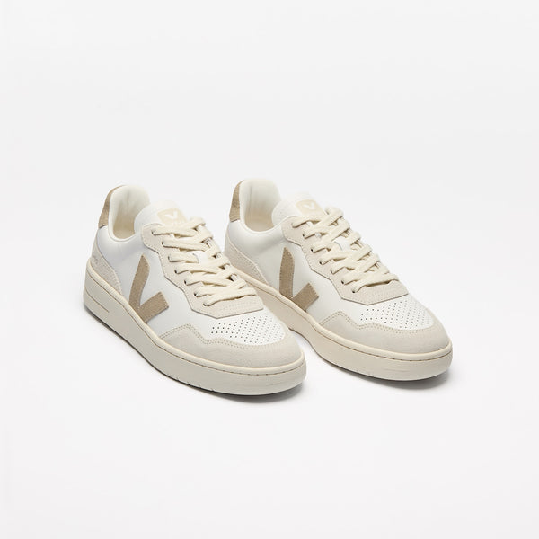 VEJA V-90 O.T. Leather White_Taupe