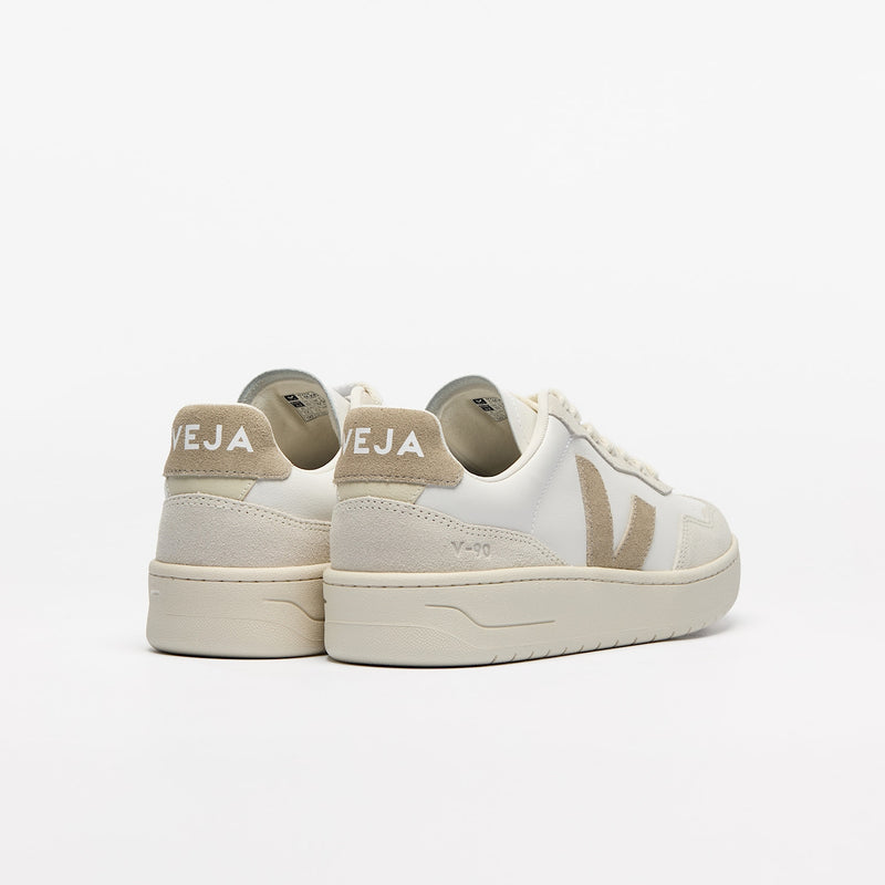 VEJA V-90 O.T. Leather White_Taupe