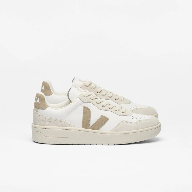 VEJA V-90 O.T. Leather White_Taupe