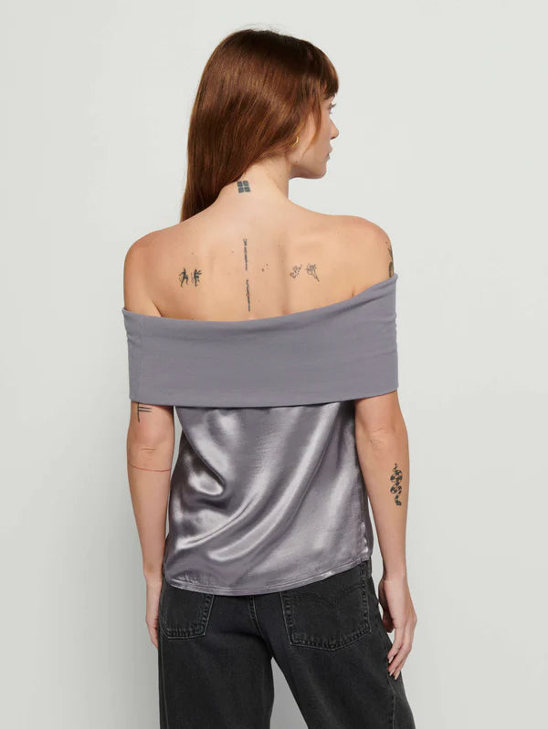 Nation Ltd Vera Off-The-Shoulder Top Smoke