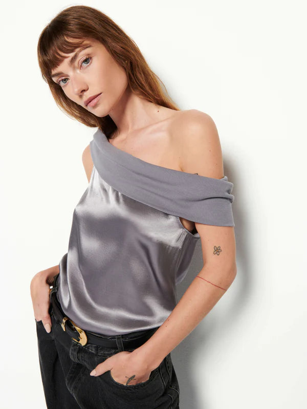 Nation Ltd Vera Off-The-Shoulder Top Smoke